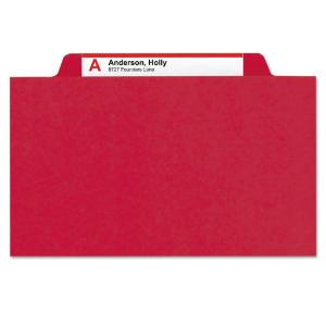 Folder, coated fasteners, red