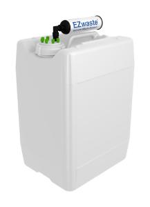 EZwaste® UN/DOT 20 L Closed System for HPLC Solvent Waste, HDPE Disposable Container, Foxx Life Sciences