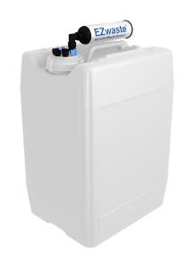 EZwaste® UN/DOT 20 L Closed System for HPLC Solvent Waste, HDPE Disposable Container, Foxx Life Sciences