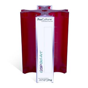 SP Bel-Art ProCulture 100 mm Petri dish rack; 48 places, 9½ ", Red