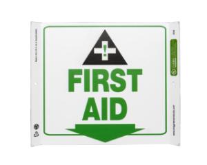 ZING Green Safety Eco Safety Projecting Sign, First Aid, ZING Enterprises