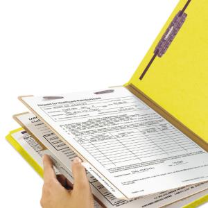 Folder, coated fasteners, yellow