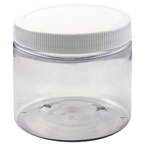 Jar with screw cap, clear plastic
