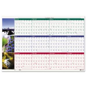 House of Doolittle™ Earthscapes™ Nature Scenes Reversible/Erasable Yearly Wall Calendar, Essendant