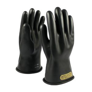 NOVAX® Class 00 Rubber Insulating Gloves with Straight Cuff, Black
