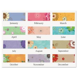 Visual Organizer® Flowers Monthly Desk Pad, Essendant