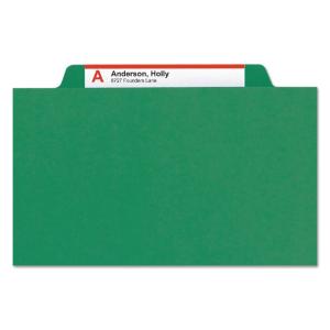 Smead® Four-Section Pressboard Top Tab Classification Folders with SafeSHIELD™ Coated Fastener