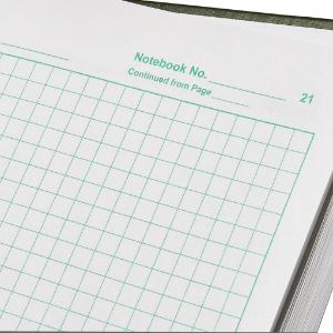Lab notebook with regular paper pages