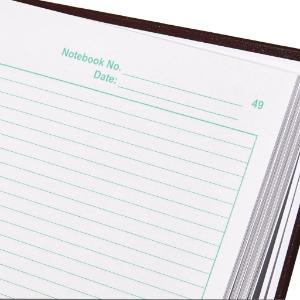 Lab notebook with regular paper pages
