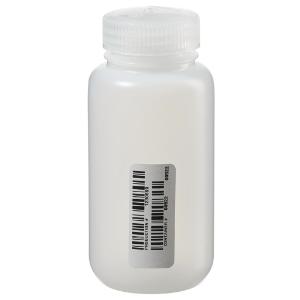 Certified wide-mouth HDPE bottle with polypropylene screw closure