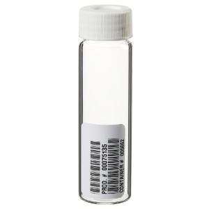 Clear VOA glass vials with 0.060 in. Septa