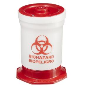 Biohazardous waste container