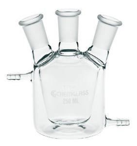 Flasks, Tapered, European Style, 3-Necks, Jacketed, Chemglass