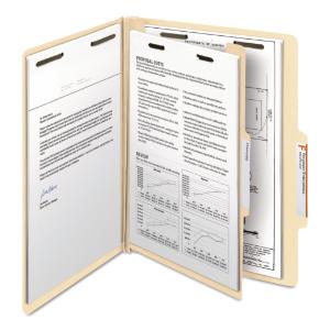 Smead® Manila Four- and Six-Section Top Tab Classification Folders