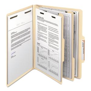 Smead® Manila Four- and Six-Section Top Tab Classification Folders