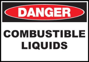 ZING Green Safety Eco Safety Sign DANGER, Combustible Liquids