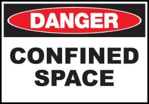 ZING Green Safety Eco Safety Sign DANGER, Confined Space