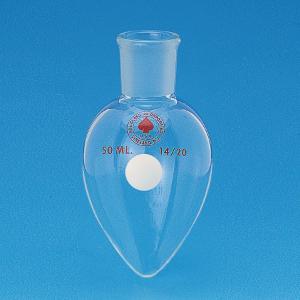 Flask, Pear Shaped, Single-Neck, Heavy Wall, Ace Glass Incorporated