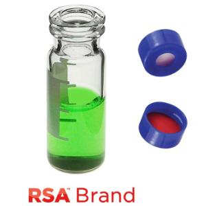 Clr write on rsa vials&sil/PTFE snap cap