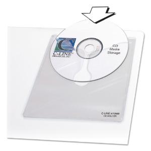 C-Line® Self-Adhesive CD/DVD Pocket, Essendant