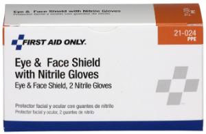 Eye and Face Shield Kit with Gloves, First Aid Only