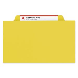 Four-section pressboard top tab classification folders with safeshield™ coated fastener