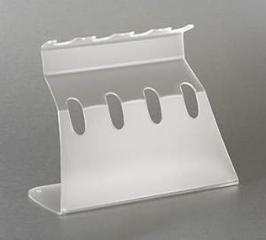 Universal linear stand for four pipettors, transparent