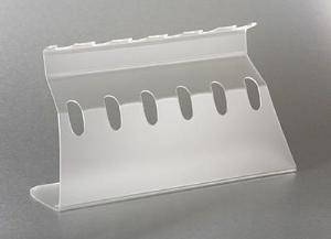 Universal linear stand for six pipettors, transparent