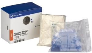 SmartCompliance Refill CPR Mask and Muslin Triangular Bandage, First Aid Only