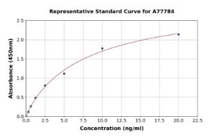 Representative standard curve for Human Carbonic Anhydrase 12/CA12 ELISA kit (A77784)