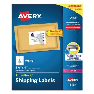 Shipping labels, white