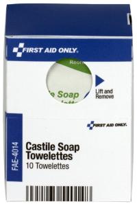 Castille Soap Wipes, First Aid Only