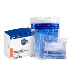 SmartCompliance Refill CPR Mask and 4 Nitrile Gloves, First Aid Only