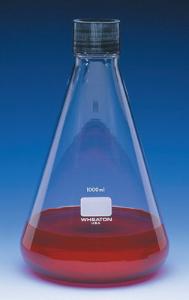 Erlenmeyer Flask with Screw Cap, Wheaton