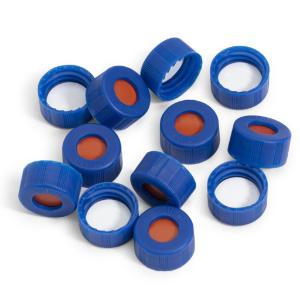 Blue screw caps