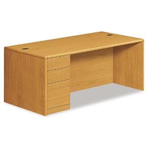 HON® 10700 Series Single Pedestal Desk with Full-Height Pedestal on Left, Essendant LLC MS