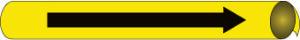 Precoiled Pipe Markers- 'Direction Arrow', Black/Yellow, National Marker