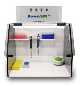 PCR workstation with UV and HEPA filtration