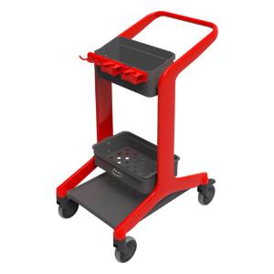Vikan HyGo mobile cleaning station, 30.7",  red