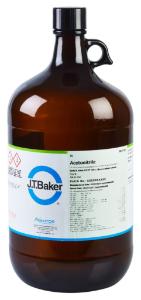 J.T.BAKER® BRAND ACETONITRILE 4L AMBER GLASS BOTTLE