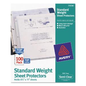 Avery® Top Loading Standard Weight Sheet Protector, Essendant