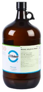 J.T.BAKER® BRAND ALCHOHOL ANDHYDROUS 4L AMBER GLASS BOTTLE