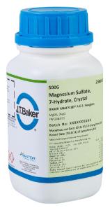 J.T.BAKER® BRAND MAGNESIUM SULFATE 500G POLY CONTAINER
