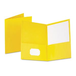 Portfolio with 2 pocket, yellow