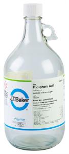 J.T.BAKER® BRAND PHOSPHORIC ACID 2.5L CLEAR GLASS BOTTLE