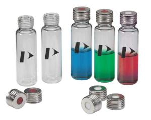 20 ml Clear Glass Screw Top Vial with 'P' logo