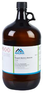 MACRON FINE CHEMICALS™  BRAND REAGENT ALCOHOL 4L AMBER GLASS BOTTLE