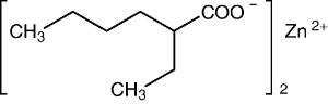 Zinc 2-ethylhexanoate (∼20% Zn) ≥97% cont. 1% diethylene glycolmonomethyl ether