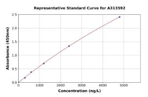 Representative standard curve for human LRP4 ELISA kit (A313592)