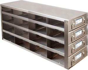 VWR® Upright Freezer Rack with Drawers for 2" Boxes
